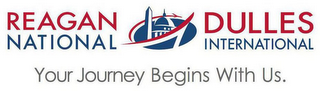 REAGAN NATIONAL DULLES INTERNATIONAL YOUR JOURNEY BEGINS WITH US. logo