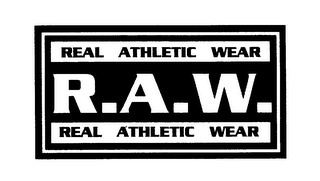 REAL ATHLETIC WEAR R.A.W. REAL ATHLETIC WEAR logo