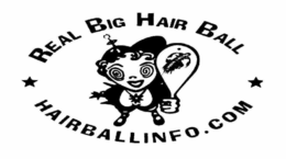 REAL BIG HAIR BALL LONDON CALLING HAIRBALLINFO.COM logo