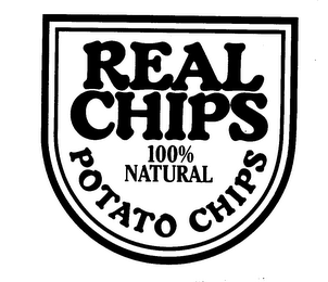 REAL CHIPS 100% NATURAL POTATO CHIPS logo
