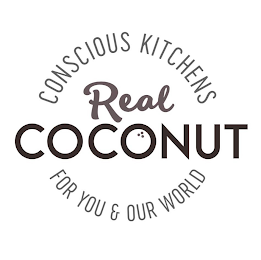 REAL COCONUT CONSCIOUS KITCHENS FOR YOU & OUR WORLD logo