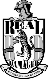 REAL DAMAGED RD ESTABLISHED IN 1973 logo