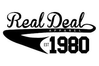 REAL DEAL APPAREL EST 1980 logo
