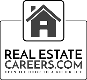 REAL ESTATE CAREERS.COM OPEN THE DOOR TO A RICHER LIFE logo