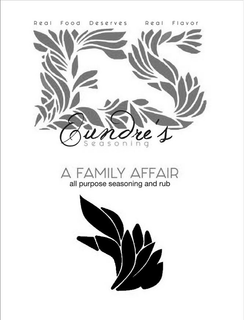 REAL FOOD DESERVES REAL FLAVOR ES EUNDRE'S SEASONING A FAMILY AFFAIR ALL PURPOSE SEASONING AND RUB logo