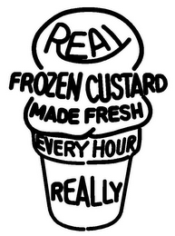 REAL FROZEN CUSTARD MADE FRESH EVERY HOUR REALLY logo