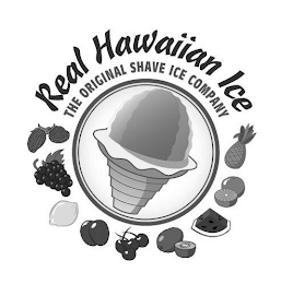 REAL HAWAIIAN ICE THE ORIGINAL SHAVE ICE COMPANY logo