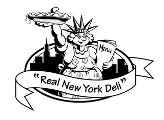 "REAL NEW YORK DELI" MENU logo