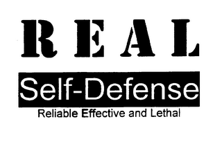 REAL SELF-DEFENSE RELIABLE EFFECTIVE AND LETHAL logo