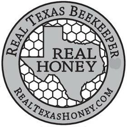 REAL TEXAS BEEKEEPER REAL HONEY REALTEXASHONEY.COM logo