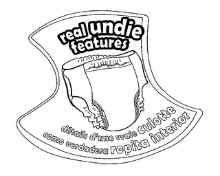 REAL UNDIE FEATURES DÉTAILS D'UNE VRAIE CULOTTE COMO VERDADERA ROPITA INTERIOR logo