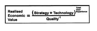 REALISED ECONOMIC VALUE (STRATEGY&TECHNOLOGY) QUALITY-1 TOTAL USER EXPERIENCE logo