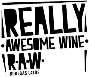 REALLY AWESOME WINE RAW BODEGAS LATÚE logo