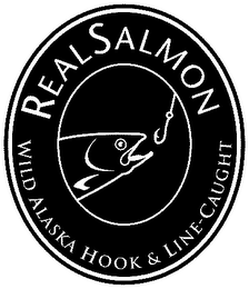 REALSALMON WILD ALASKA HOOK & LINE-CAUGHT logo