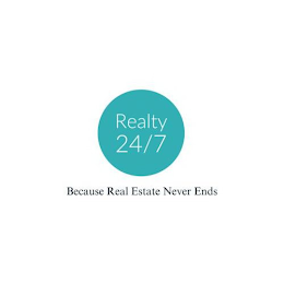 REALTY 24/7 BECAUSE REAL ESTATE NEVER ENDS logo