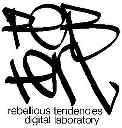 REB TEN REBELLIOUS TENDENCIES DIGITAL LABORATORY logo