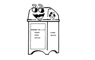 REBECCA (BECKY) RECYCLER SAYS... REMEMBER THE 3 R'S .REDUCE .REUSE .RECYCLE PLEASE RECYCLE logo