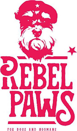 REBEL PAWS FOR DOGS AND HOOMANS logo