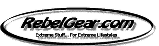 REBELGEAR.COM EXTREME STUFF...FOR EXTREME LIFESTYLES logo