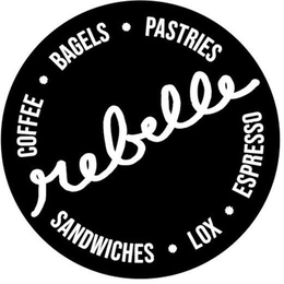 REBELLE COFFEE ◦ BAGELS ◦ PASTRIES SANDWICHES ◦ LOX ◦ ESPRESSO logo