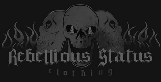 REBELLIOUS STATUS CLOTHING logo