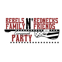 REBELS N' REDNECKS FAMILY N' FRIENDS CAMPGROUND PARTY EST. 2019 logo