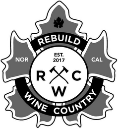 REBUILD WINE COUNTRY NOR CAL EST. 2017 RWC logo