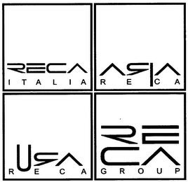 RECA ITALIA ASIA RECA USA RECA RECA GROUP logo