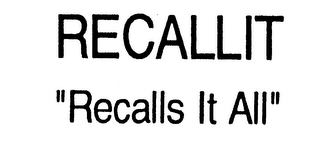 RECALLIT "RECALLS IT ALL" logo