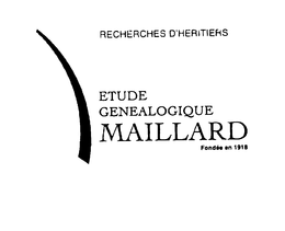 RECHERCHES D'HERITIERS ETUDE GENEALOGIQUE MAILLARD logo