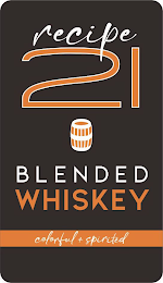 RECIPE 21 BLENDED WHISKEY COLORFUL + SPIRITED logo