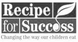 RECIPE FOR SUCCESS CHANGING THE WAY OUR CHILDREN EAT logo