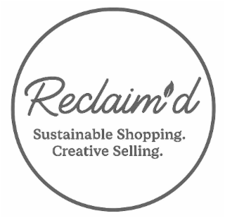 RECLAIM'D SUSTAINABLE SHOPPING. CREATIVE SELLING. logo
