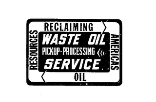 RECLAIMING AMERICAS OIL RESOURCES WASTE OIL PICKUP-PROCESSING SERVICE logo