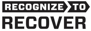 RECOGNIZE TO RECOVER logo