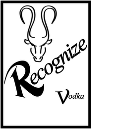 RECOGNIZE VODKA logo