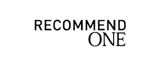 RECOMMEND ONE logo