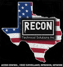 RECON TECHNICAL SOLUTIONS INC ACCESS CONTROL, VIDEO SURVEILLANCE, INTRUSION, NETWORK logo