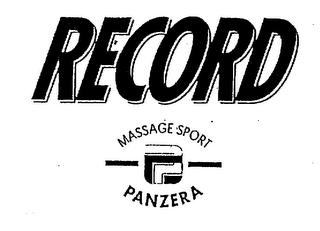 RECORD MASSAGE SPORT PANZERA logo