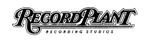 RECORD PLANT R E C O R D I N G S T U D I O S logo