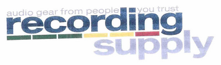 RECORDING SUPPLY AUDIO GEAR FROM PEOPLE YOU TRUST logo