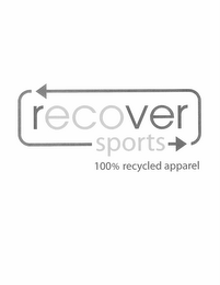 RECOVER SPORTS 100% RECYCLED APPAREL logo
