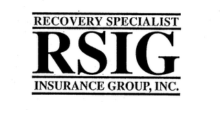 RECOVERY SPECIALIST RSIG INSURANCE GROUP, INC. logo