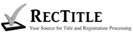 RECTITLE YOUR SOURCE FOR TITLE AND REGISTRATION PROCESSING logo