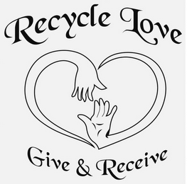 RECYCLE LOVE GIVE & RECEIVE logo