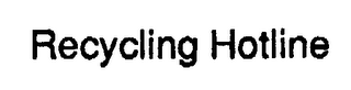 RECYCLING HOTLINE logo