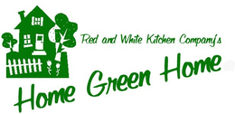 RED AND WHITE KITCHEN COMPANY'S HOME GREEN HOME logo