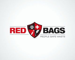RED BAGS PEOPLE SAFE WASTE logo
