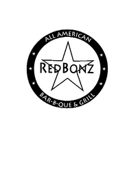 RED BONZ ALL AMERICAN BAR-B-QUE & GRILL logo