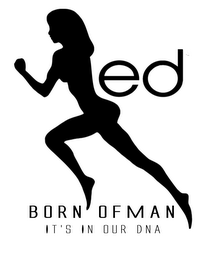 RED BORN OF MAN, ITS IN OUR DNA. logo